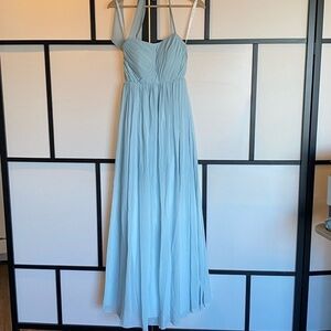 AZAZIE Special Ocassion Maxi dress. Light blue. XS
